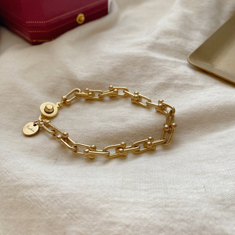 Sweety - Brass zircon bracelet - สร้อยข้อมือ - ทองแดงทองเหลือง สีทอง