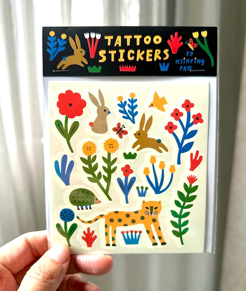 Small Garden Tattoo Sticker - สติกเกอร์ - กระดาษ สีเขียว