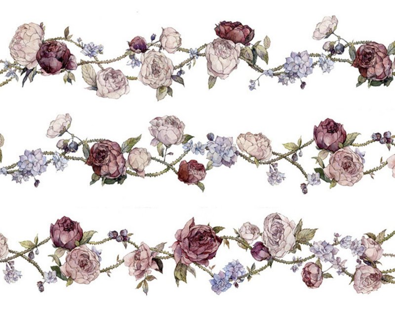 Rose Poem PET Paper Tape - มาสกิ้งเทป - กระดาษ สีแดง