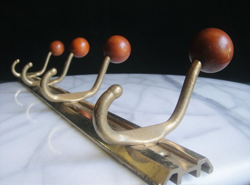 【老時光 OLD-TIME】早期二手台灣製銅掛衣架 - 居家收納/收納盒/儲物盒 - 其他材質 