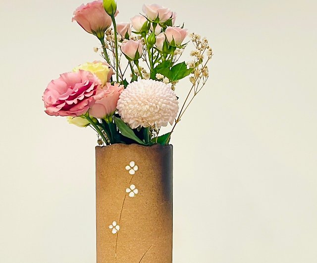 信楽焼 8寸花瓶 小花 - ショップ Riso-kutani 花瓶・植木鉢 - Pinkoi