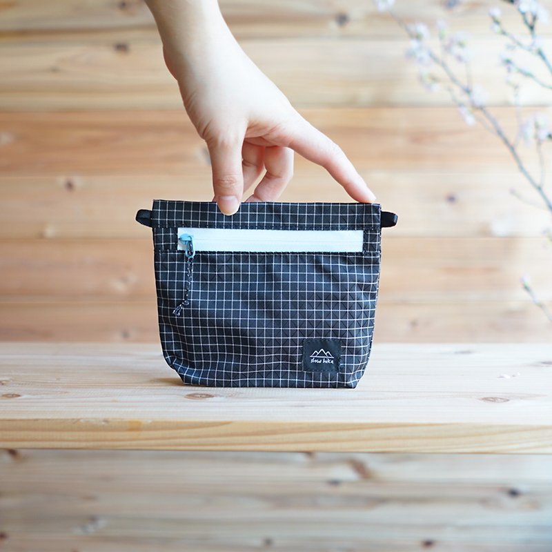 X-Grid Chibi Cleaning Pouch Multi-Black / (STY-01-S) - Toiletry Bags & Pouches - Nylon Black