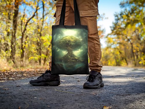 Pentagram Publishing Canvas Woman Tote Bag World Tree