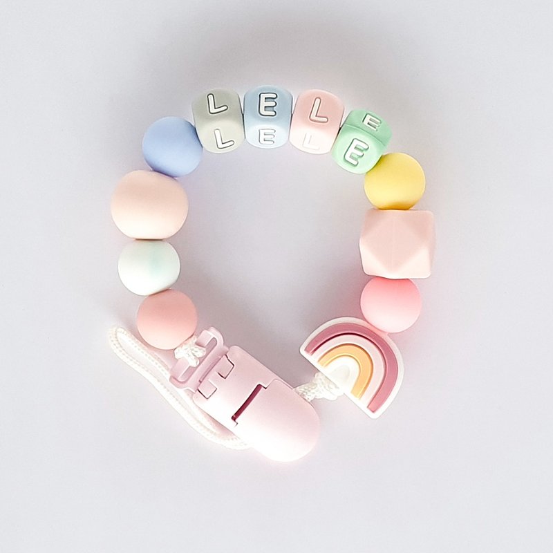 LELE 彩虹 客製化奶嘴鏈 - 寶寶/兒童玩具/玩偶 - 其他材質 多色