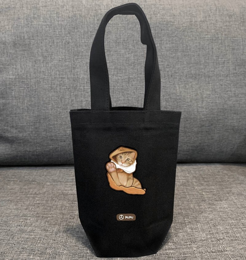 Cat series - hee orange cat | cat slave exclusive | - Taiwan made cotton Linen- handbags - fly Planet