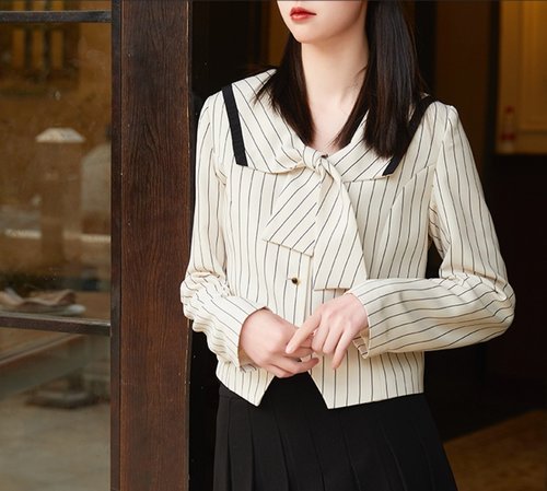 Lelez 【小蒼蘭】中式復古少女/上衣/半裙