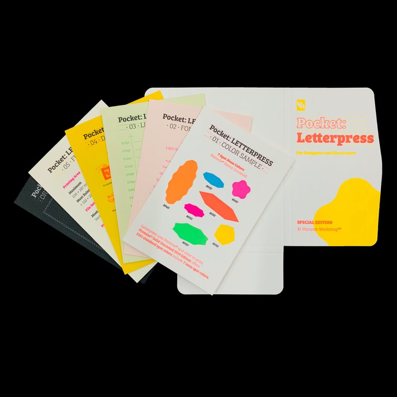 Pocket: Letterpress 怪獸工坊 新版活版印刷表現指南 參考 - 卡片/明信片 - 紙 多色
