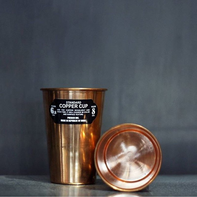 COPPER CUP Stackable Industrial Style Red Copper Cup - Stackable 300ml - Mugs - Other Metals Gold