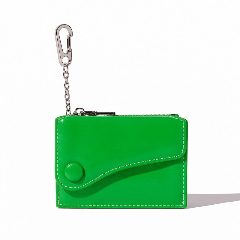 DOT Saddle Keyring Coin & Card Wallets green - 錢包/皮夾/長短夾 - 真皮 綠色