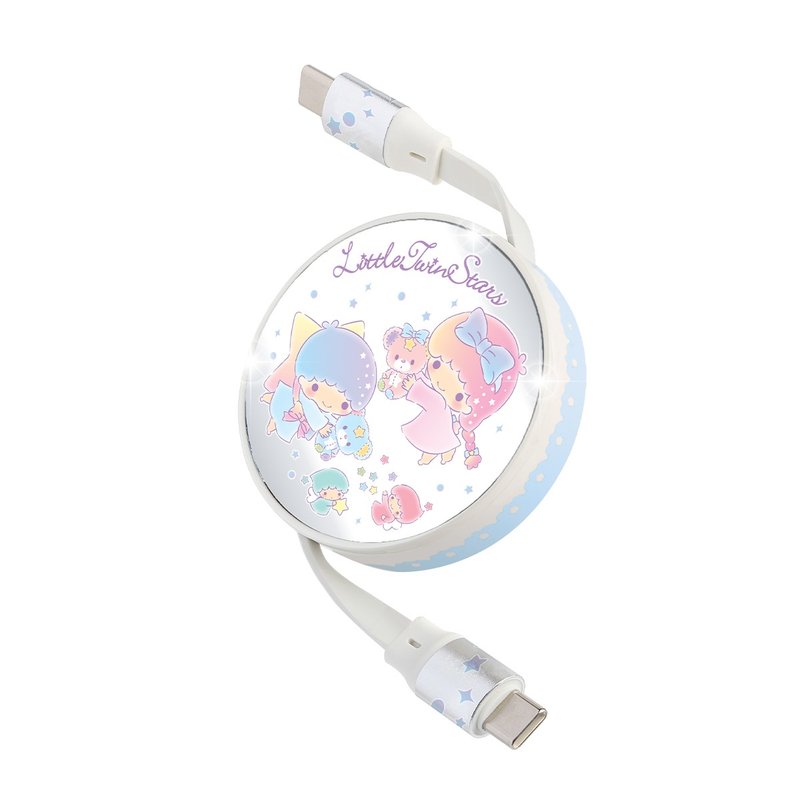 Retractable USB-C Data Sync/ Charging Cable – Little Twin Stars - ที่ชาร์จ - พลาสติก สีเงิน