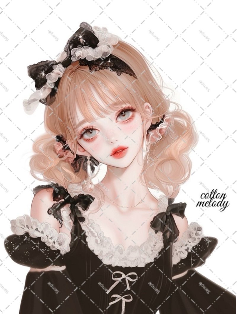 original sticker no.5638 人物ステッカー オリジナルステッカー 人物ステッカー 女の子ステッカー オリジナル人物ステッカー - 貼紙 - 紙 
