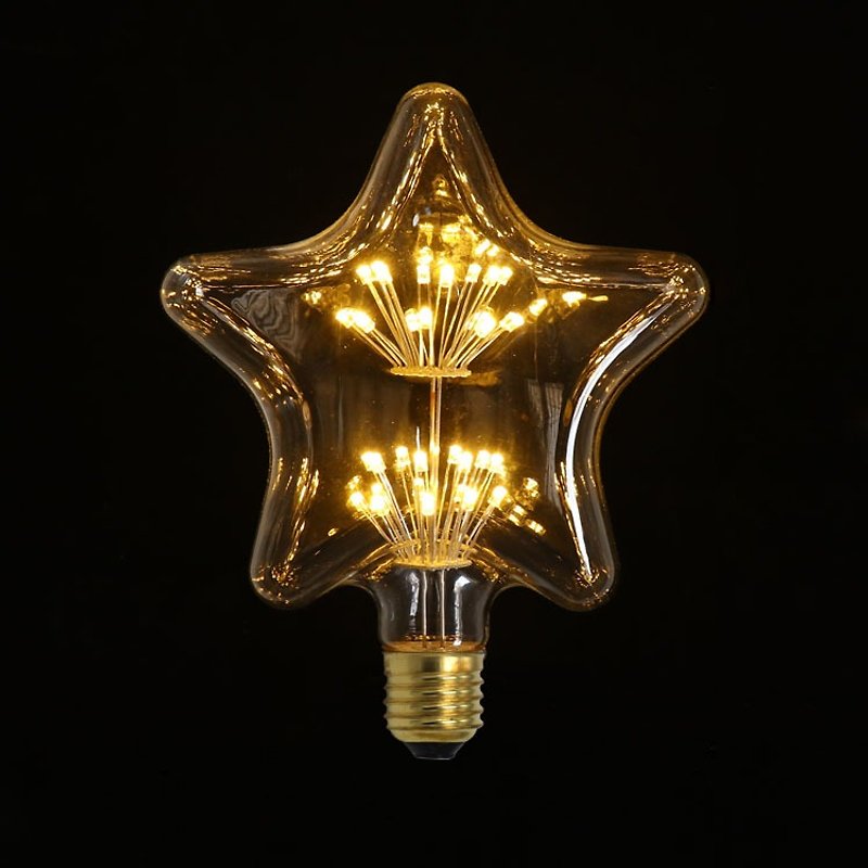 LED‧Firework Bulb‧Star Bulb│Good Form‧Good shape - Pottery & Glasswork - Glass Yellow