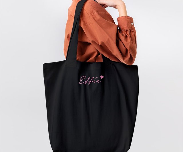 Canvas bag with on sale name