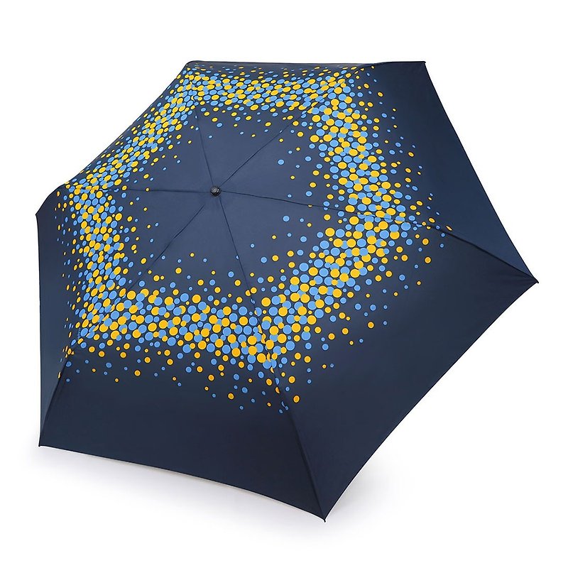The World's First | Full High Carbon Steel Sunscreen Ultralight Umbrella - Polkadot - ร่ม - วัสดุกันนำ้ สีน้ำเงิน