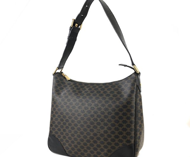 ♥美品♥CELINEマカダム　 ネイビー　カシミア混 ウール 手袋 日本直送 名牌中古包 】CELINE セリーヌ マカダム ホーボー