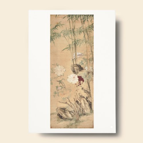 臻印藝術 【藝術畫卡】汪承霈 牡丹翠竹圖 | B4畫卡
