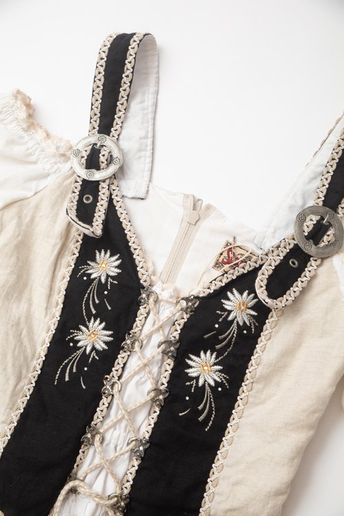 チロリアンベストトップス.ヴィンテージチロリアンコルセット