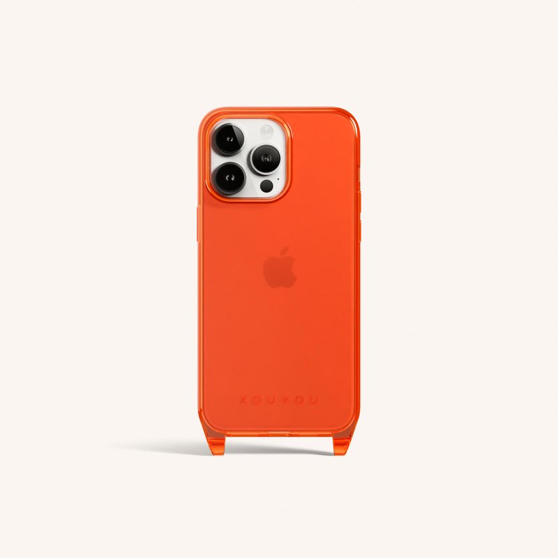 XOUXOU Phone Case-Neon Orange Clear - Phone Cases - Silicone Orange