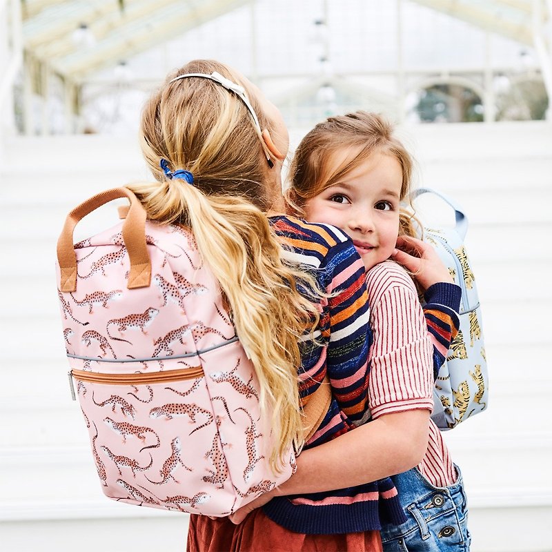 [Out of Print Clearance] Dutch Petit Monkey ─ Environmentally Friendly Pink Leopard Print Lizard Kid Backpack-L - Backpacks & Bags - Other Materials 