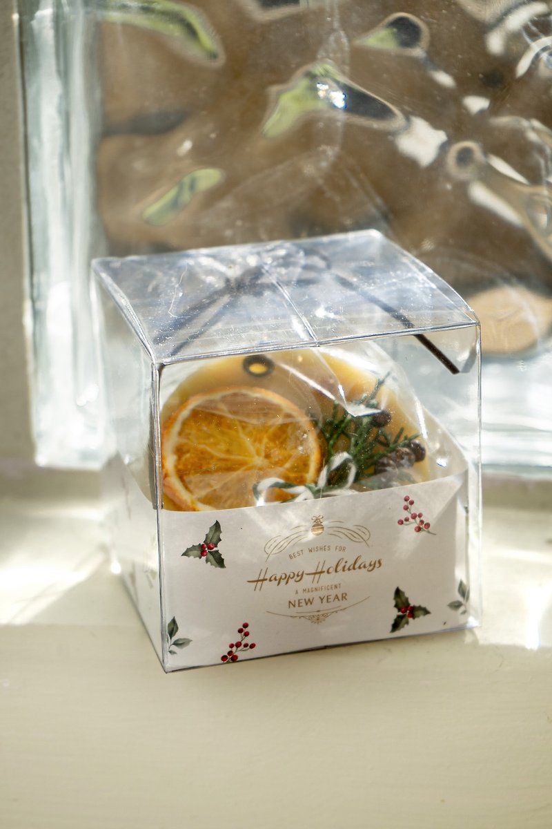 ナチュラルドライフラワー プリザーブドフラワー クリスマス フレグランス蝋ログコースターと香りのエッセンシャルオイル付き - アロマ・線香 - 蝋 