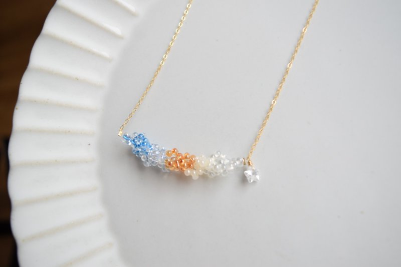 14kgf アメトリンネックレス - 袖扣 - 寶石 紫色