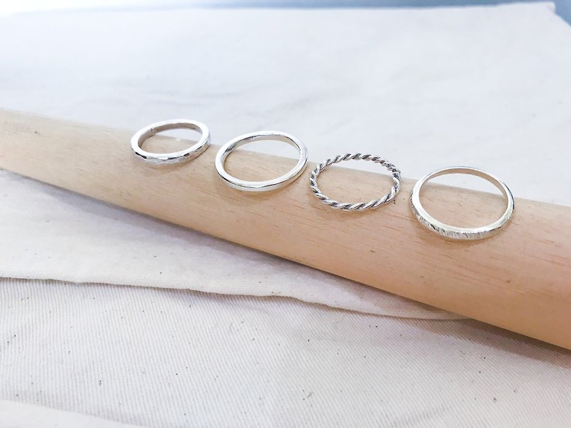 Simple series - everyday style - sterling silver ring - แหวนทั่วไป - เงินแท้ สีเงิน