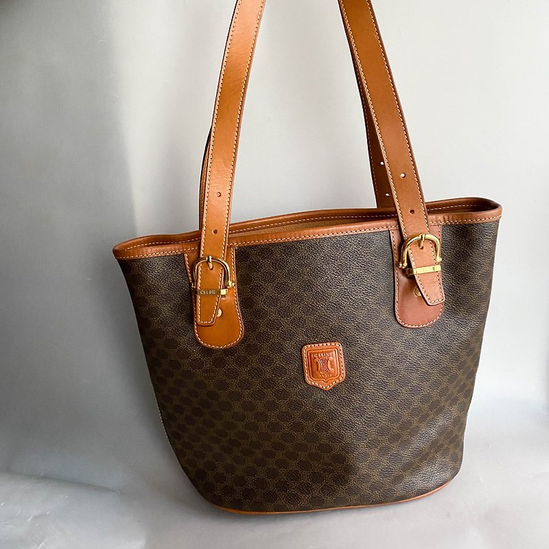Second-hand bag Celine│Shoulder bag│Vintage bag│Handbag│Girlfriend gift - Handbags & Totes - Genuine Leather Brown