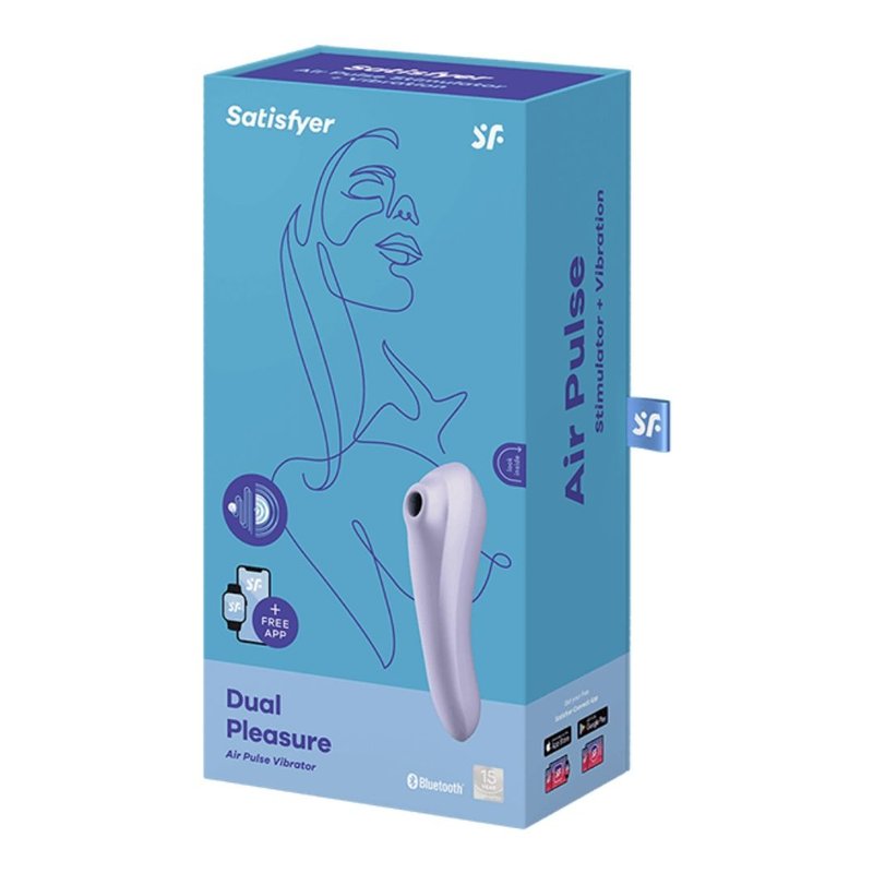 Dual Pleasure App-Control Clitorial Suction Vibrator - สินค้าผู้ใหญ่ - ซิลิคอน สีม่วง