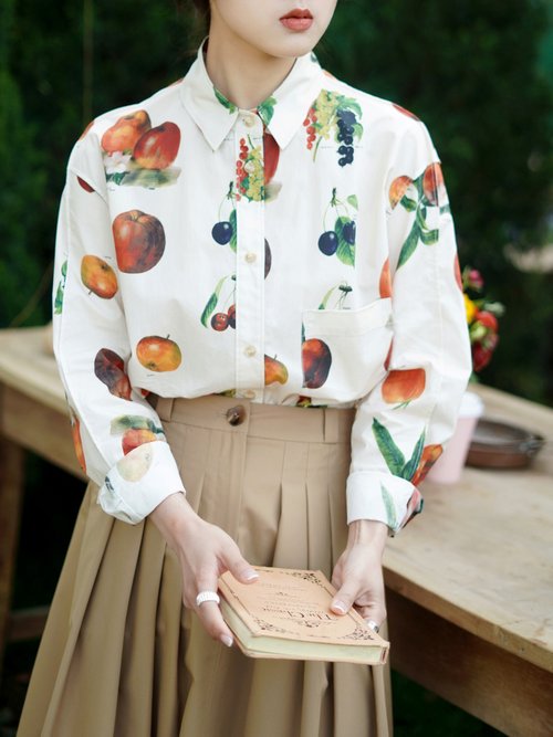 fruit print shirt womens