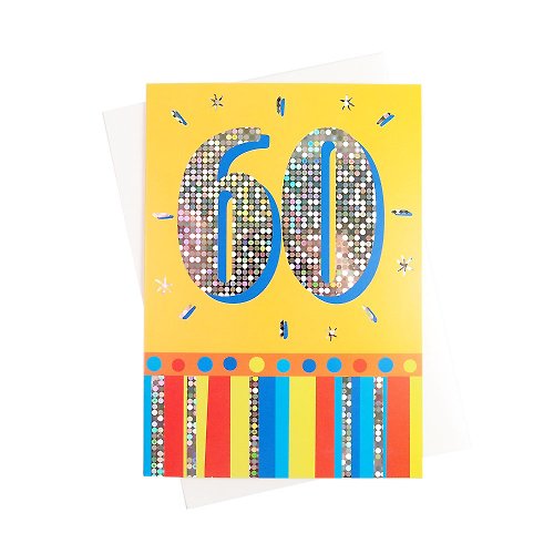 205剪刀石頭紙 60歲-德高望重的典範【Hallmark-UK歲數卡片 生日祝福】