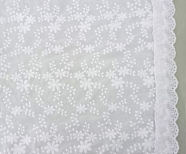 ホワイトコットン刺繍レースコースタープレースマット