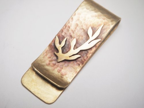 YUNSHAO Jewelry 老歪創作室 【Plant 系列】 #a190 葉子紙鈔夾-金工手作銀飾