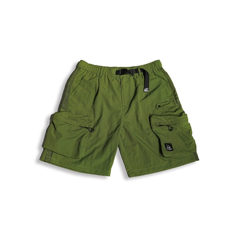 SP06 Water-Resistant Multi Pockets Shorts (GRN) - Unisex Pants - Nylon Green