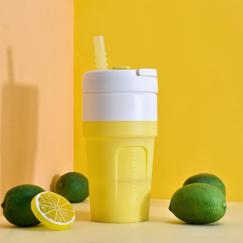 Land Manor Series - Food Cup = Honesty 730ml Large Capacity Creamy Yellow - แก้ว - ซิลิคอน 