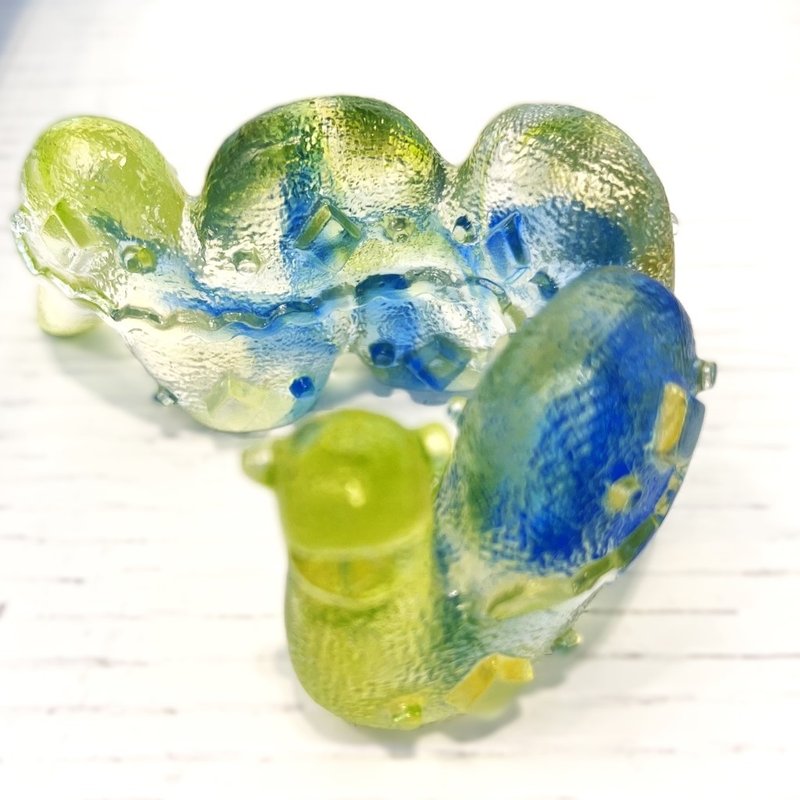 琉璃工房 LIULI 花蛇布娃娃 - 公仔/玩偶 - 琉璃 綠色