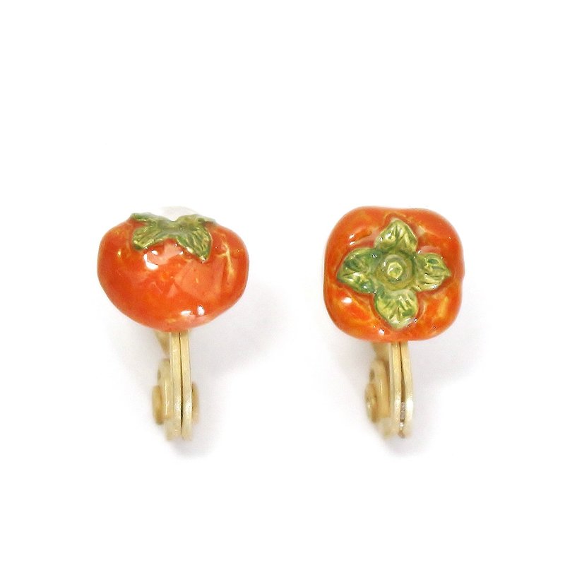 Persimmon earrings EA097 - Earrings & Clip-ons - Other Metals Orange