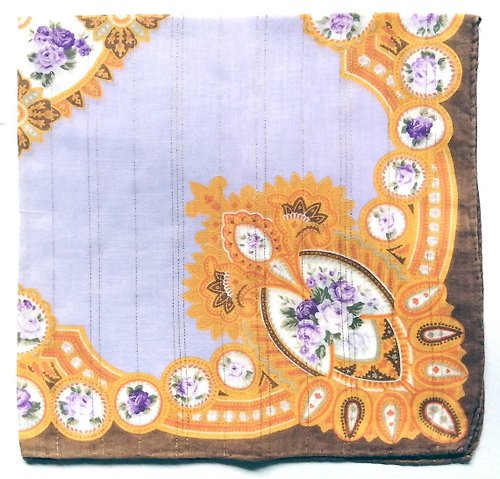 orangesodapanda Christian Dior Vintage Handkerchief Motif Floral 21 x 20.5 inches