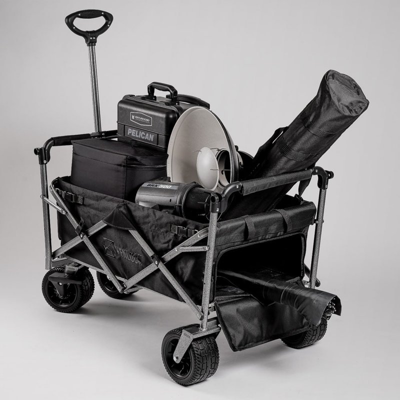 KENLUCK Wagon ESSENTIAL 入門款 多功能折疊手拉車-闇黑限定版 - 野餐墊/露營用品 - 其他金屬 黑色