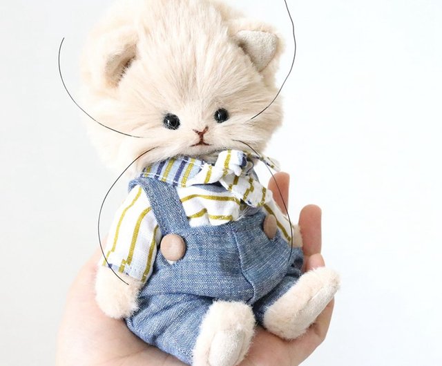 手作りの5関節猫人形アーティストテディベア - ショップ MadebyHinme