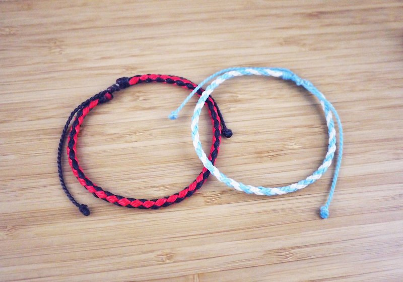 [Miss Braid] Silk Wax thread braided anklet - Anklets & Ankle Bracelets - Other Materials Multicolor