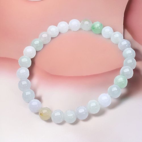 瓔珞珠寶盒 E.L.Jewelry Box 【好運連連】冰種多彩翡翠手珠手鍊 | 天然緬甸玉翡翠A貨 | 送禮