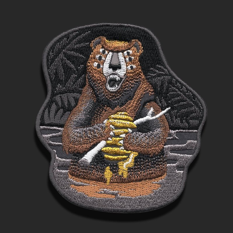 BEAR Embroidered Patch Design - 其他 - 繡線 咖啡色