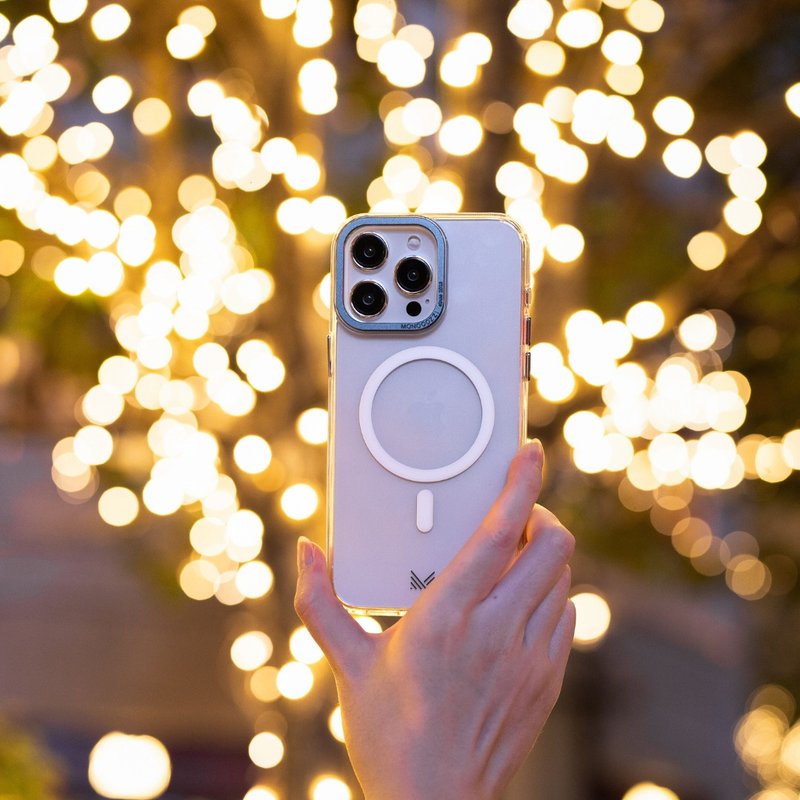 for iPhone 15 | LUCID magnetic | 强力防撞防摔軟膠邊兼容 MagS - 其他 - 聚酯纖維 透明