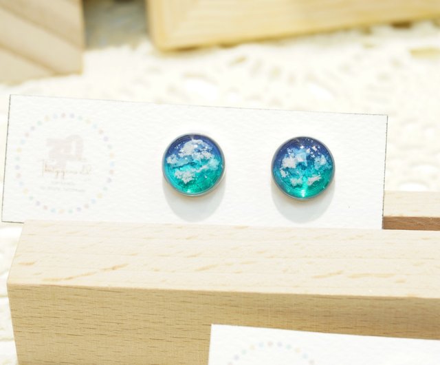 clear sky earrings - Shop 30yrs Handmade Earrings & Clip-ons - Pinkoi