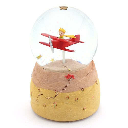 JARLL 讚爾藝術 小王子的沙漠飛行 水晶球音樂盒 生日情人聖誕交換彌月療癒禮物燈