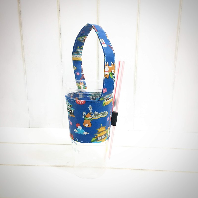 | •R• | Tarpaulin | Eco Cup Set / Beverage Bag / Hand Cup Bag | Shiba Inu Japan - ถุงใส่กระติกนำ้ - วัสดุกันนำ้ 