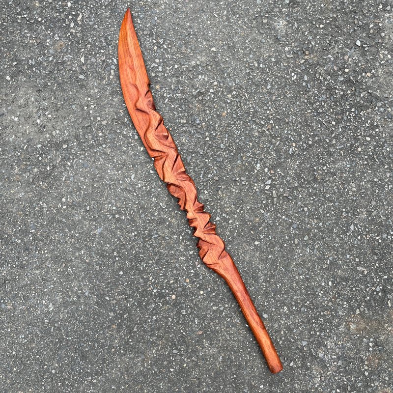 我販劍　妖刀　王喰霸吞　藝術木刀　手工木劍　魔劍 - 擺飾/家飾品 - 木頭 咖啡色