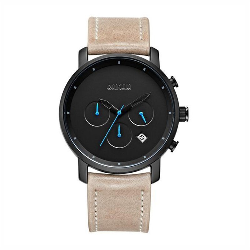 BROOKLYN SPECIAL EDITION Black Dial / Light Brown Leather Watch - นาฬิกาผู้หญิง - วัสดุอื่นๆ สีกากี