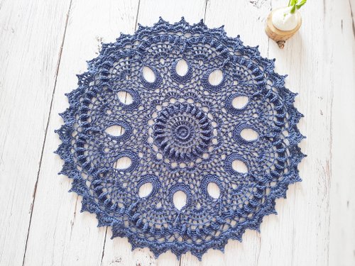 テ-ブルランナー crochet 手編みレース ヴィンテージ コットンドイリー 長方形 コットン ハンドメイド かぎ針編み レース テーブル
