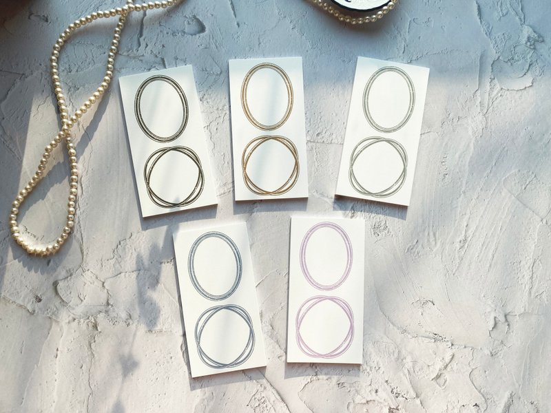 Simple Oval Frame Pastel Color Memo Pad Pack - Sticky Notes & Notepads - Paper Multicolor